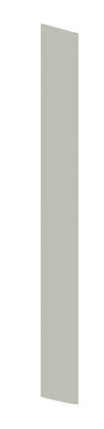 Tall, thin rectangular panel with a light gray surface set against a white background.