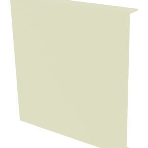 A light beige, L-shaped object with one section wider than the other, resembling a minimalist modern sculpture or architectural element.
