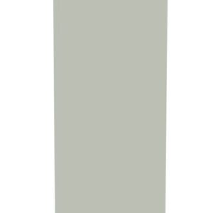 A tall, narrow, rectangular panel with a light gray-green color standing upright against a white background.