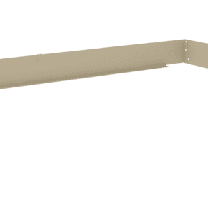 Tan metal rectangle forming a partial frame with three sides, featuring small holes along the edges for assembly or attachment purposes.