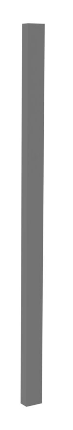 A tall, slender, rectangular gray pillar standing upright against a plain white background. The pillar appears smooth and featureless, with a slight shadow cast on the ground.