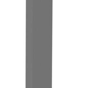 A tall, slender, rectangular gray pillar standing upright against a plain white background. The pillar appears smooth and featureless, with a slight shadow cast on the ground.