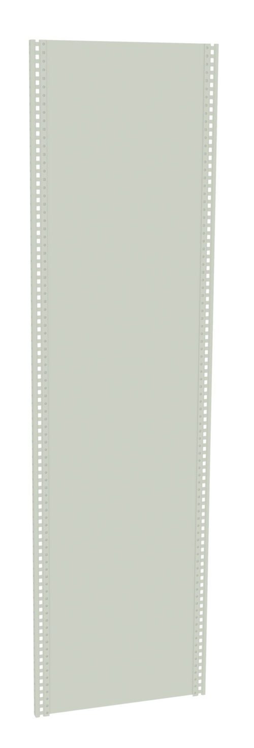 xc4dkjgzgsa4rst5pdcw.jpg A plain, rectangular, light gray metal panel with perforated edges on both sides stands vertically against a white background.
