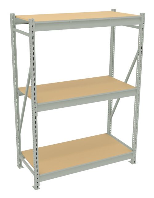 xd6zvmmqufhu4vqdmhat.jpg A metal shelving unit with three wooden shelves, featuring a light gray frame and a simple, sturdy design. The shelves are evenly spaced, with open sides and back, suitable for storage or organizational purposes.