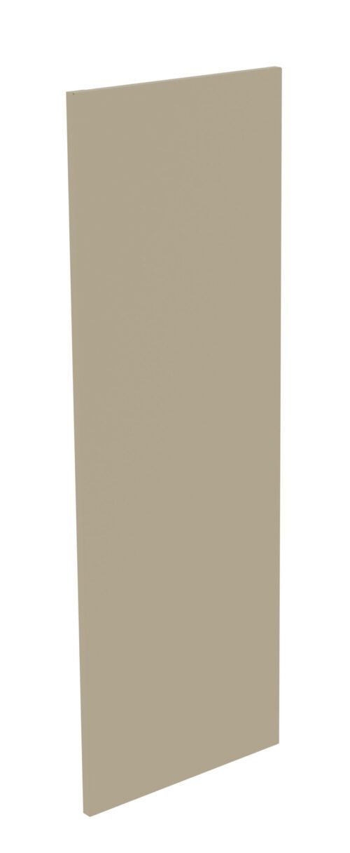 A tall, rectangular beige panel set against a white background. The panel has a smooth surface and a simple design.