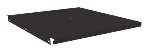 xo3tdllwmlzqrrx14wn9.jpg Black rectangular metal bracket with small holes on its sides, viewed from an angle against a white background.