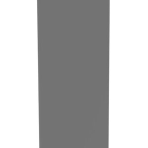 A tall, rectangular acoustic panel stands vertically, featuring a plain gray surface. The panel is designed with clean edges and a minimalist aesthetic, suitable for sound absorption in various settings.