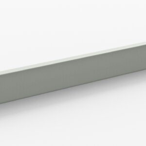 A long, rectangular gray metal beam with mounting brackets on both ends, set against a plain white background.