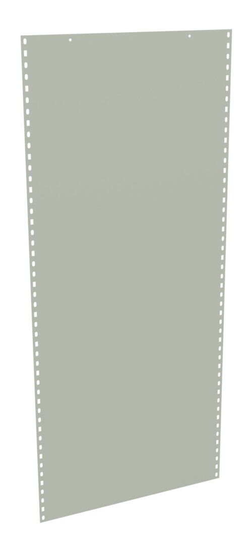 xqvzaimxe6uyeisht424.jpg A blank gray sheet of paper with perforated edges, resembling continuous computer paper used in dot matrix printers. The sheet has small, evenly spaced holes along the sides.