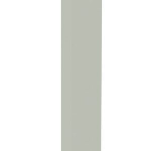 Tall, thin light gray vertical post standing upright against a white background.
