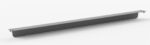 A long, thin, metallic bar with rectangular cutouts at each end against a white background. It appears to be a bracket or support piece.