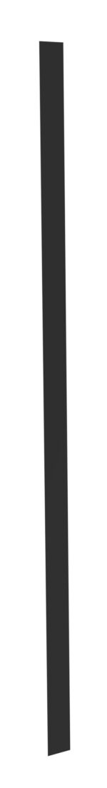 A vertical black rectangular bar on a white background.