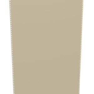 A beige sheet of continuous computer paper is shown vertically against a white background. It has perforated sides and a slightly angled front view.