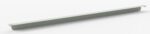 A long, slender, gray metal bar with a smooth surface is shown on a white background. The bar has small mounting holes at both ends.