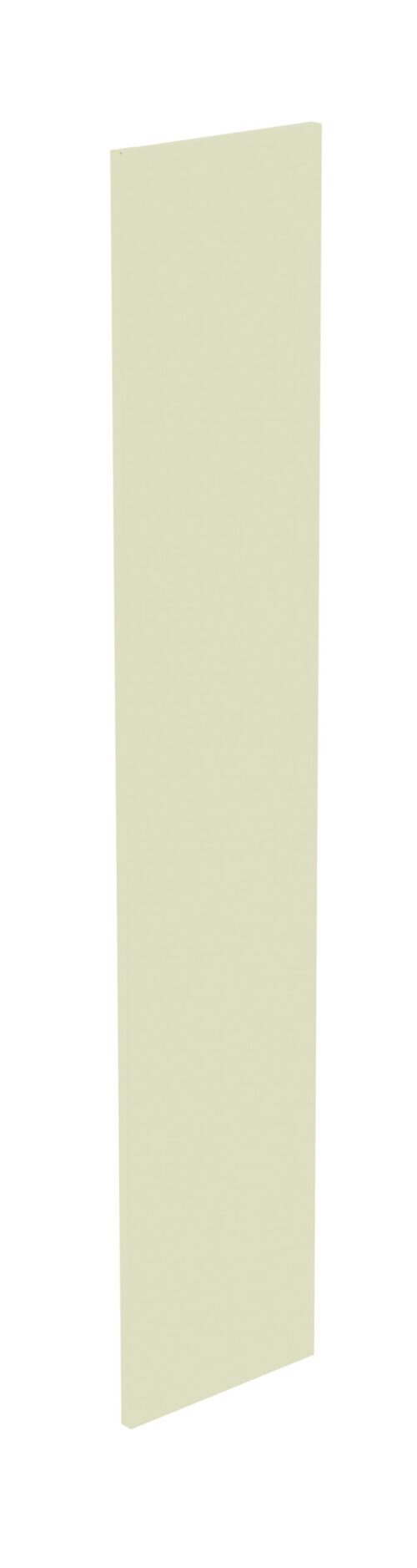A tall, narrow, rectangular beige panel standing upright against a plain white background.