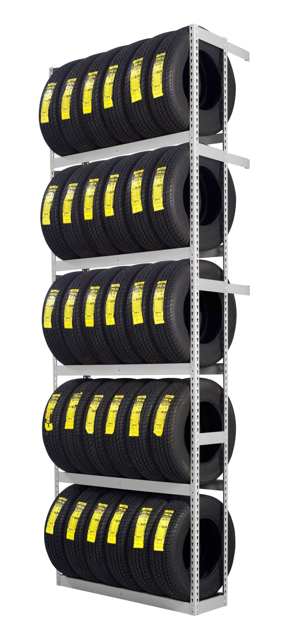 60"W x 144"H Single Entry Tire Rack Starter Unit, Light Grey