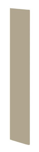 A tall, rectangular panel in a solid, muted taupe color, standing upright against a white background.
