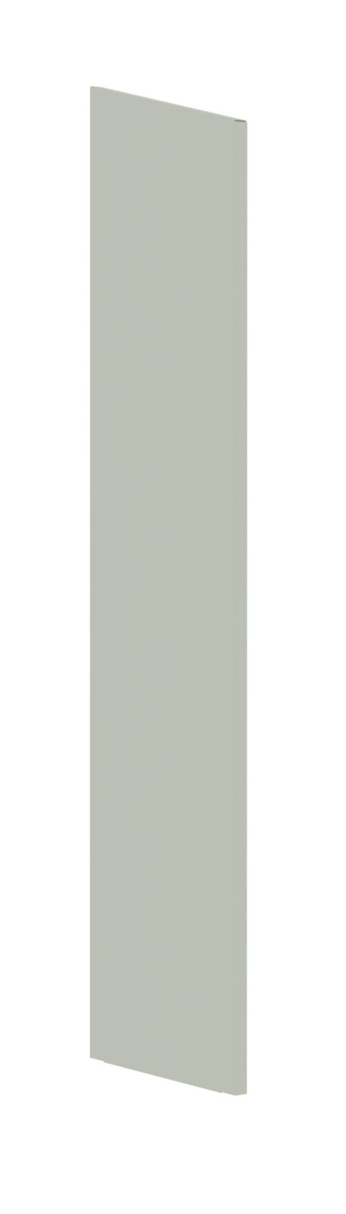 A tall, rectangular, light gray panel displayed against a plain white background. The panel is oriented vertically, showing its narrow side in perspective.