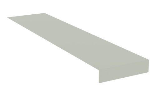 A long, thin, light gray rectangular block extending diagonally from the bottom right to the top left against a white background.