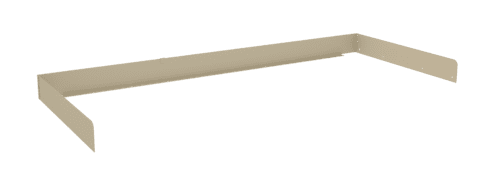 yv9kxdtkij34frthm9ta.png A beige L-shaped metal bracket with a right angle, featuring pre-drilled holes for mounting or attachment. The brackets design suggests it is used for support or structural reinforcement.