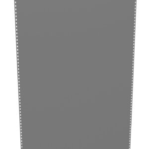 A large, vertically oriented sheet of gray perforated paper with a grid of small holes running along the left and right edges. The background is plain white.