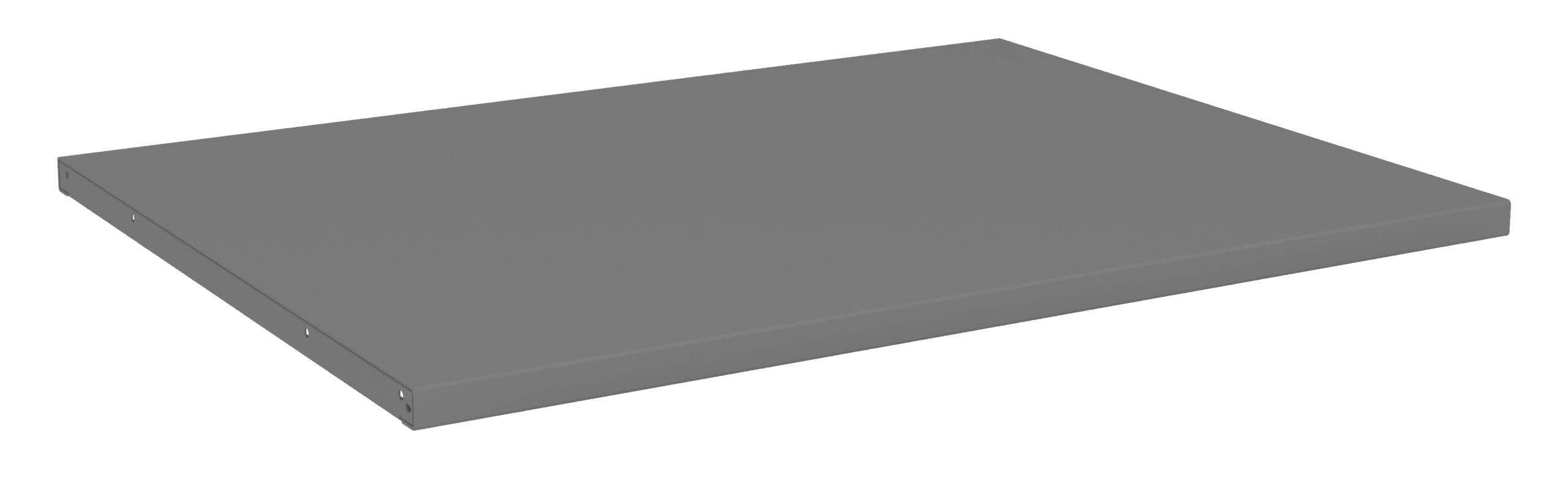 48"W x 36"D Steel Top without Stringer, Medium Grey