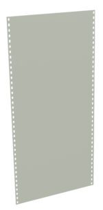 Gray continuous printer paper with holes along the sides, typically used in dot matrix printers.