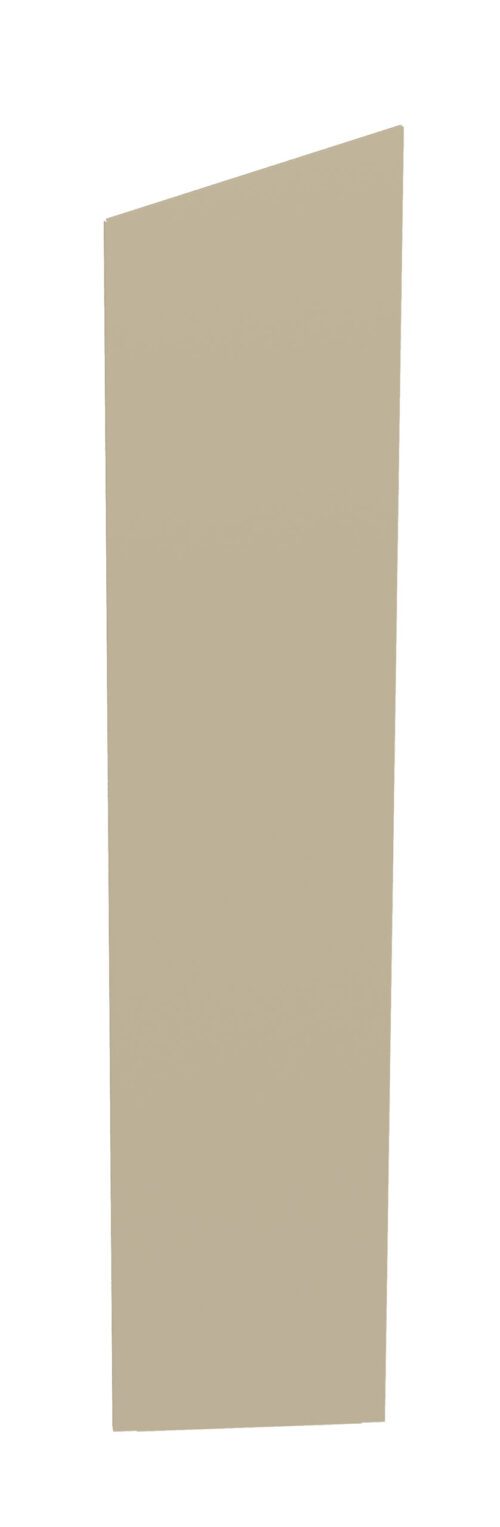 Tall, narrow beige rectangle with a slightly angled top edge on a white background.