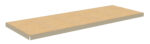 A rectangular, beige flooring panel with visible edges, viewed from an elevated angle. Its surface appears smooth and flat, suitable for construction or interior use. The panel is placed on a plain, white background.