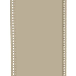 A beige metal shelving panel with perforated edges for adjustable shelving. The panel is tall and rectangular, designed for use in storage systems or shelving units.