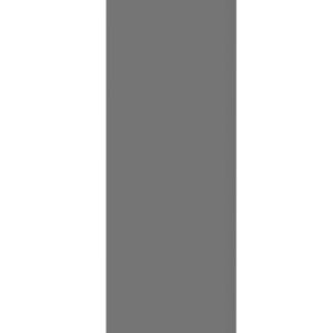 A tall, thin rectangular gray panel with a smooth surface, viewed at an angle against a white background.