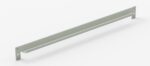 A metal bracket with a flat elongated bar and angled ends featuring two circular holes on each side, designed for mounting or support, placed against a white background.