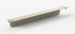 A long, horizontal, beige plastic handle or pull with mounting brackets on each end, designed for attachment to drawers or cabinets. The handle is shown on a plain white background, casting a slight shadow.