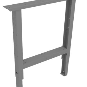 A gray, rectangular metal mounting bracket with an open center, designed for structural support. The bracket features multiple holes for secure attachment and has a sturdy, minimalistic design.