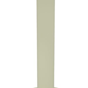 A vertical, cylindrical, off-white metal stand with circular bases at the top and bottom. Both circular ends feature holes for mounting or attaching. The surface appears smooth and the overall design is simple and functional.
