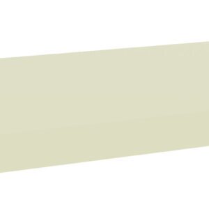 A 3D illustration of a flat, rectangular, light beige platform viewed from the side against a plain white background.