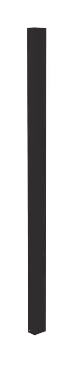 Tall, slender, black rectangular column standing vertically against a white background.