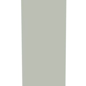 A tall, thin, gray rectangular panel stands upright against a white background. The panel appears to have a smooth surface and is viewed from an angle, showing its narrow side.