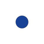 A simple blue circle, similar to the MH-USA Floor Signals - Circle 3.54 in. Dia., is centered on a white background.