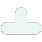 A light blue, three-lobed shape on a white background, resembling a stylized club from playing cards. Ideal for MH-USA Floor Signals in packs of 10, these are H.7.87 in. x W.11.81 in., available in classic white for optimal visibility and style.