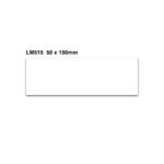 A white rectangular label reading LM515 50 x 150mm in black at the top left, resembling the MH-USA Magnetic Easy Wipe Location Markers - White - H.1.97 in. x W.5.91 in. - Pack of 100.