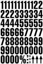 The MH-USA Magnetic Mixed Numbers - H.1.69 in. - White grid includes black numerals and symbols on a white background, with rows of digits from 1 to 9, two extra zero rows, and a bottom row featuring symbols like percentages, dots, and arrows.