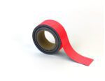 A partially unrolled MH-USA Magnetic Easy-Wipe Strip (Red, H.1.97 in. x W3.94 in.), with a black adhesive backing, stands on its side against a white background.