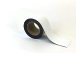 A roll of MH-USA Magnetic Easy-Wipe Strip, white with a stylish black edge, partially unrolled against a plain white background.