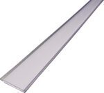 The MH-USA Self Adhesive Ticket Holder, measuring H.2.13 in x W3.94 in, is a long transparent plastic strip with a flat rectangular shape that tapers slightly and reflects light on its glossy surface. It comes in a pack of 10 with an included card, standing out against a white background with clarity.