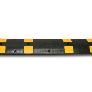 The black TCT 0-5 MPH Speed Bump, measuring 12 x 72 x 3, has yellow square markings on a white background.