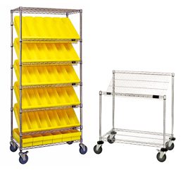 Slanted Bin Shelving