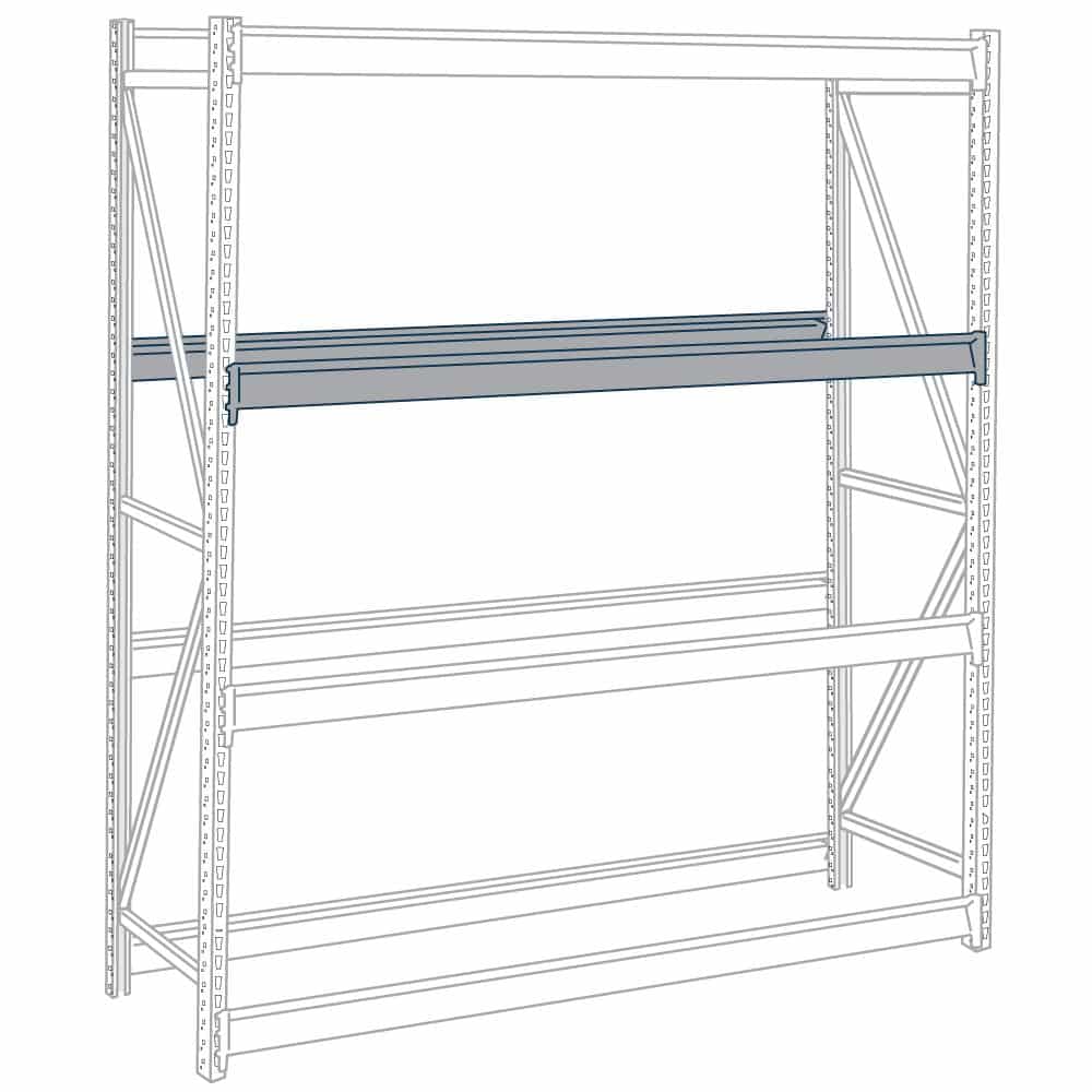 Bulk Storage Rack Heavy-Duty Beam - 2 Pack - Dove Gray