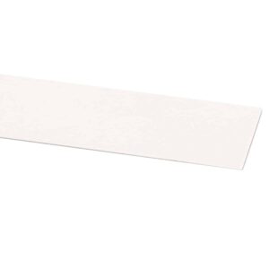 A long, rectangular strip of white material is displayed against a plain white background, positioned diagonally from the bottom left to the top right.