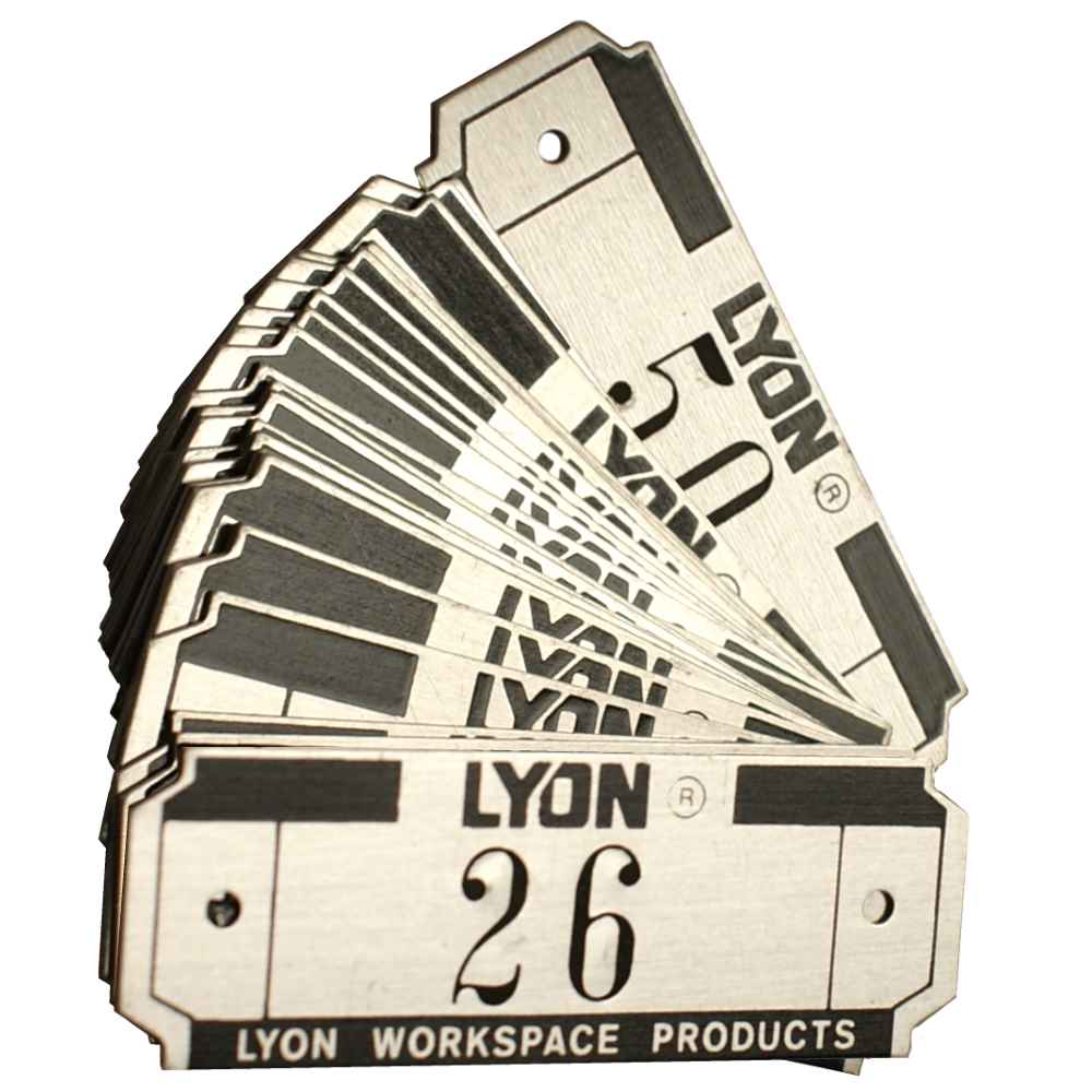 Metal Locker Number Plates - 25 Pack - #26 thru #50 -
